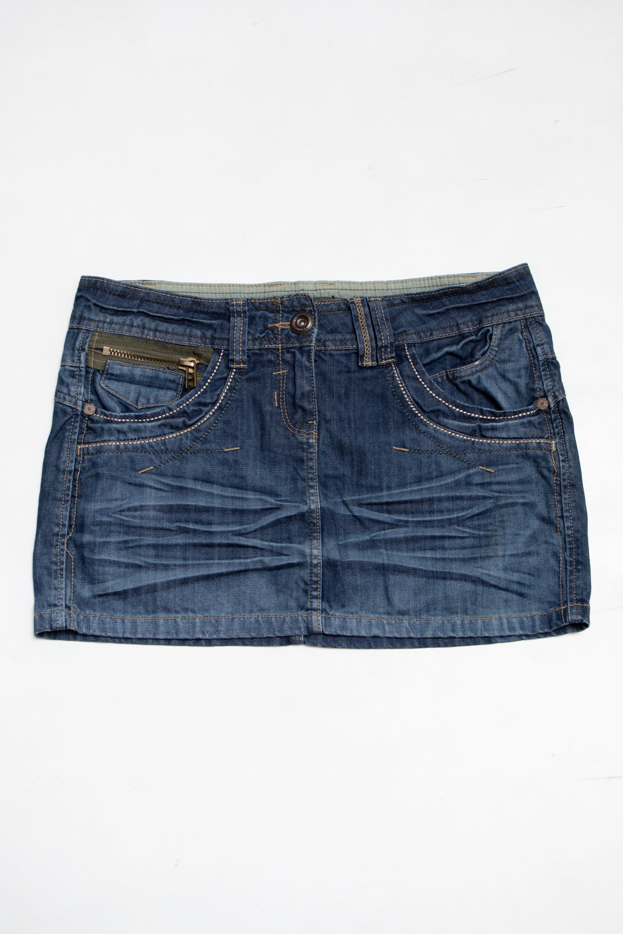 #185 House Of Deron Mini Skirt Blue | c. 188 | Size 12