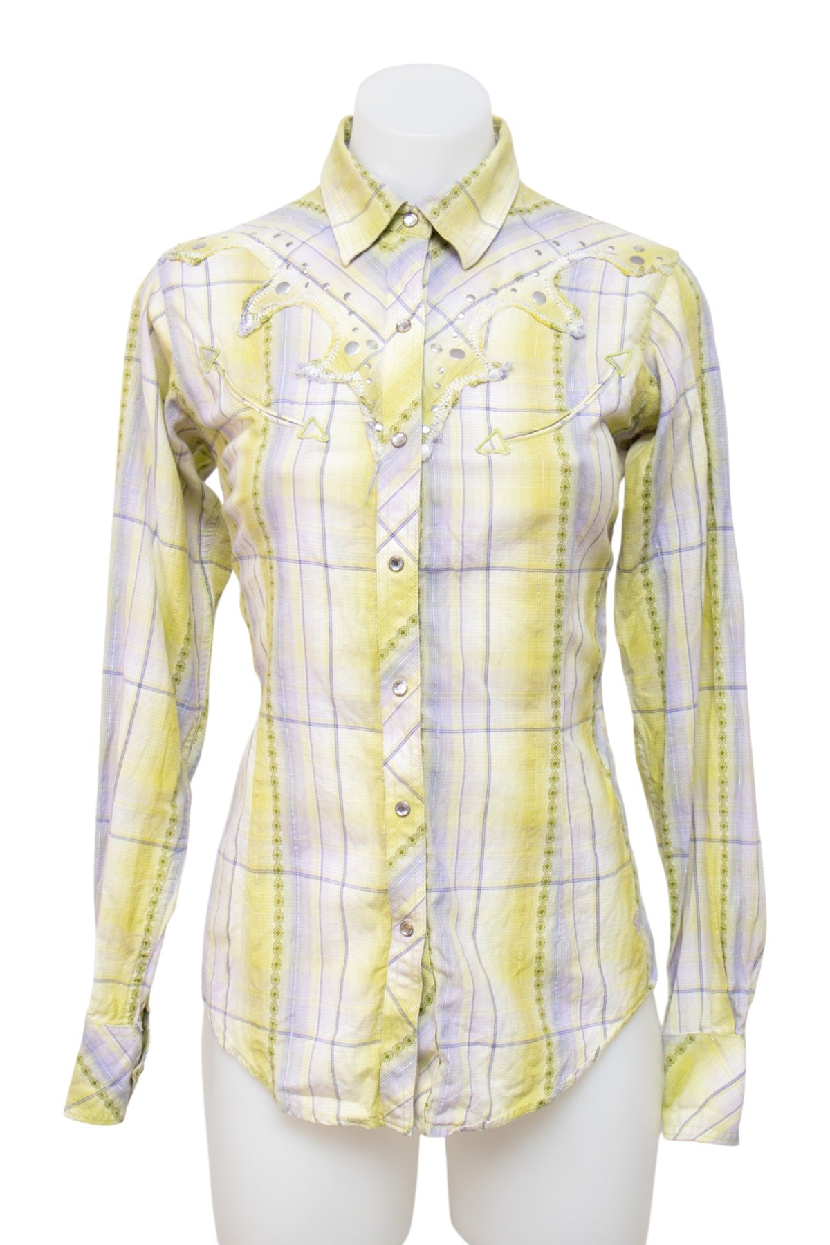 #060 Ariat Long Sleeve Yellow | c. 209 | Size 8