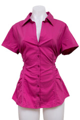 #044 New York & Company Short Sleeve Pink | c. 214 | Size 8
