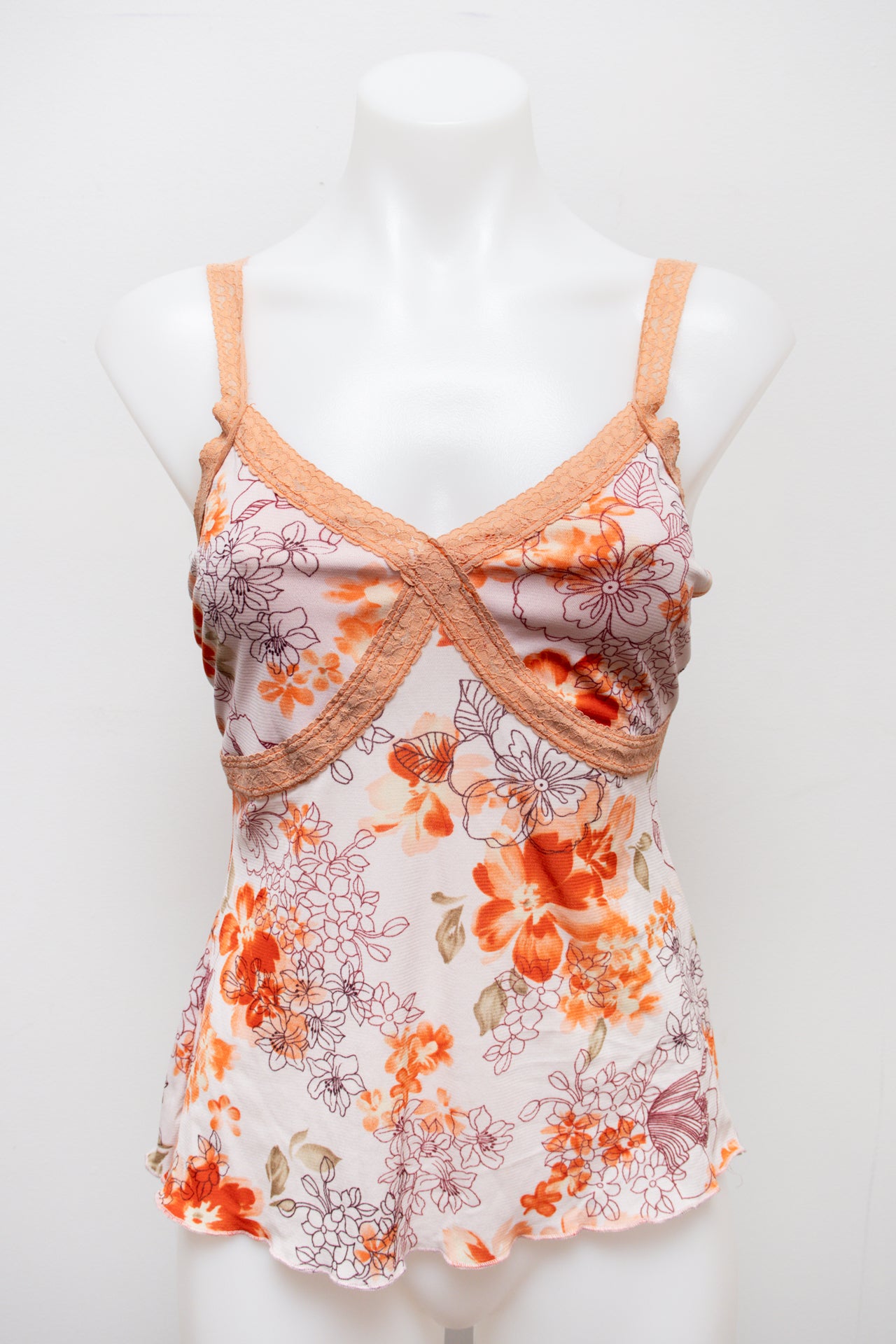 #68 Hot Templated Cami Top Orange | c. 191 | Size 10