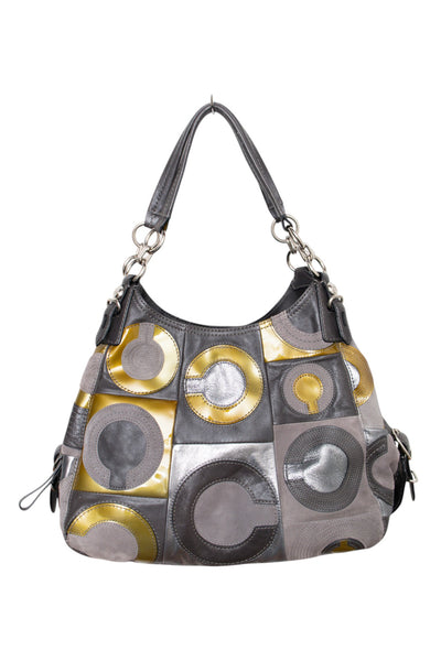 #172 Coach Shoulder Bag Gray | c. 206 | Size