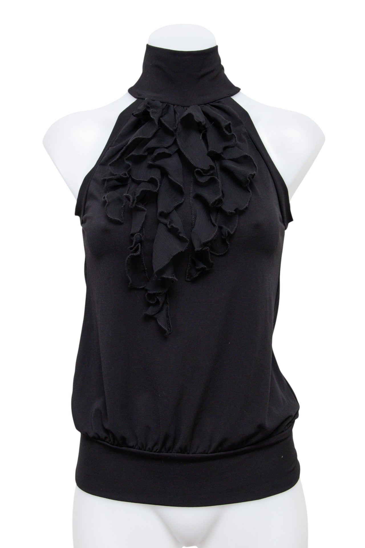 #005 Fleurish Halter Top Black | c. 207 | Size 8
