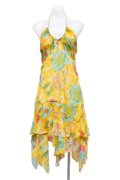 #156 3suisses Halter Top Yellow | c. 192 | Size 8/10