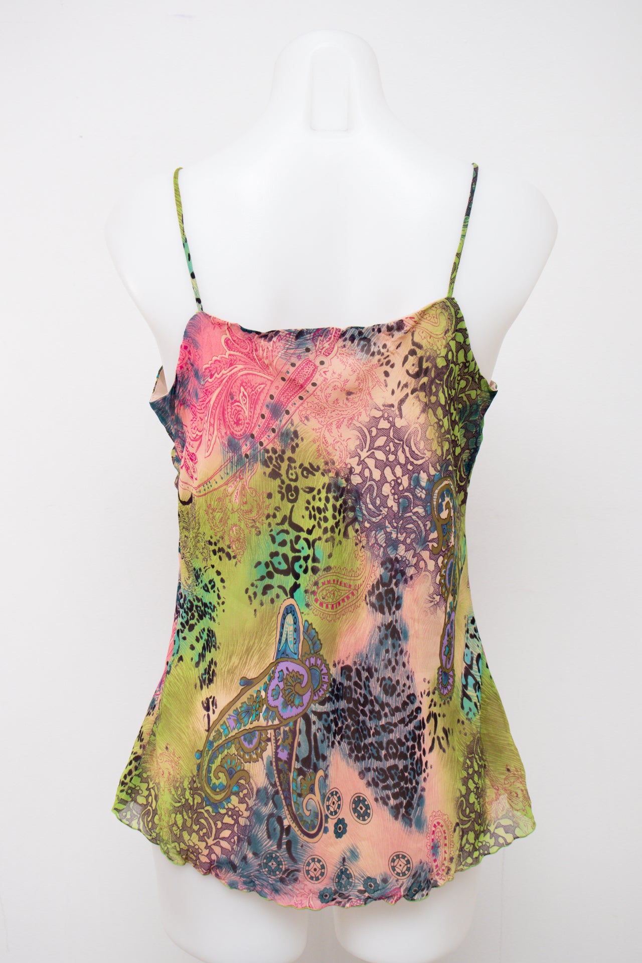 #024 Bisou Bisou Michele Bohbot Cami Top Green | c. 201 | Size 12