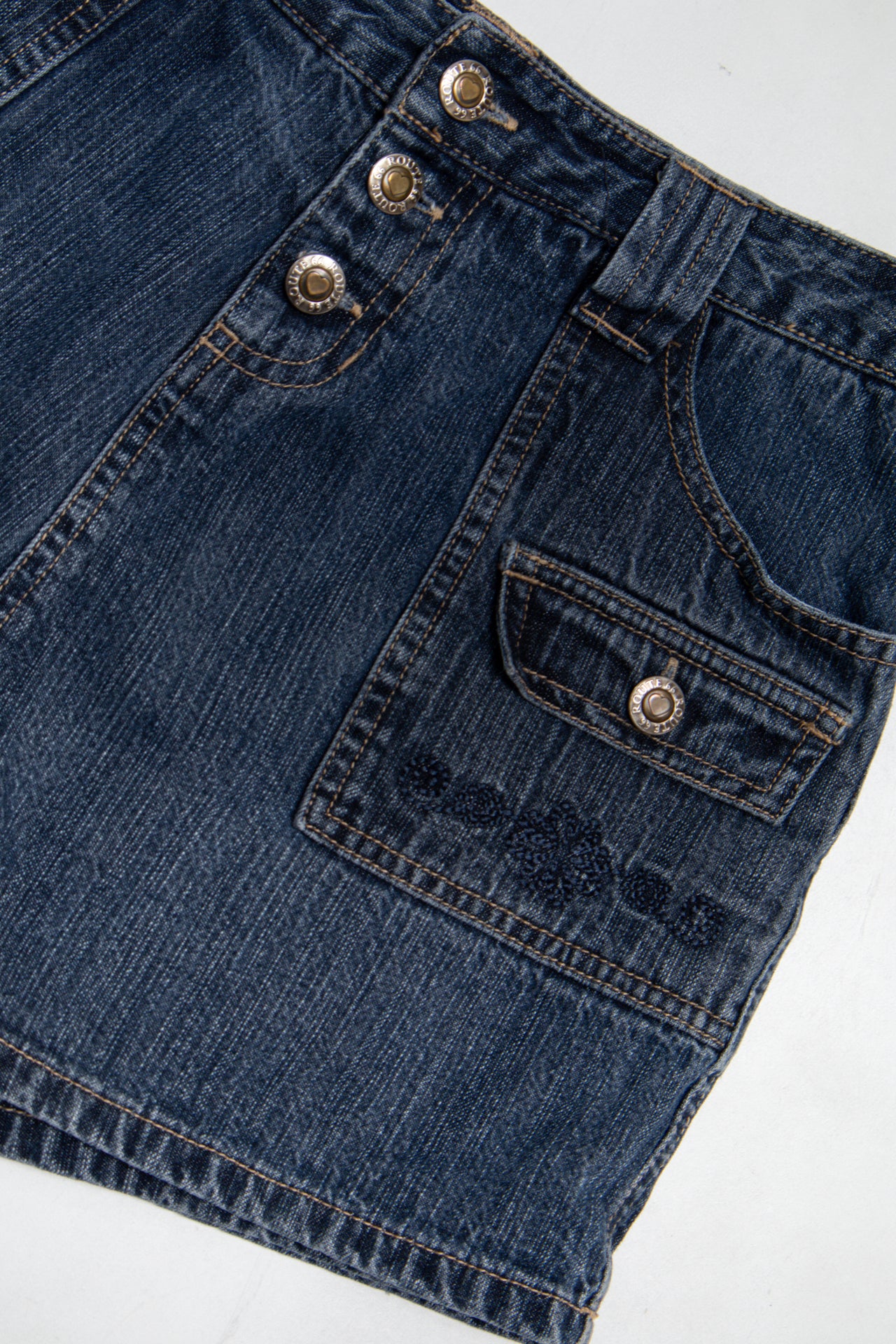 #146 Route 66 Mini Skirt Blue | c. 190 | Size 6
