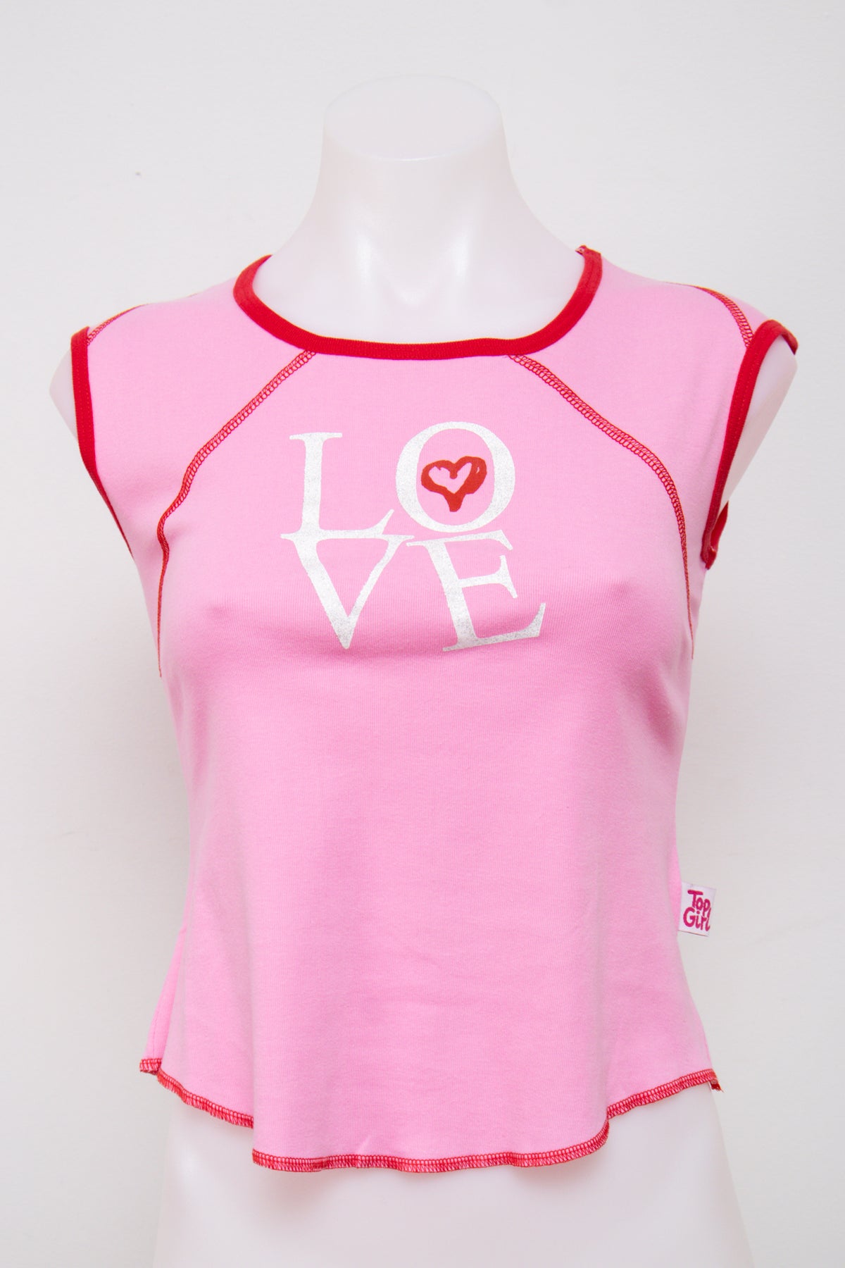 #074 Deadstock Top Girl T-shirt Pink | c. | Size 10