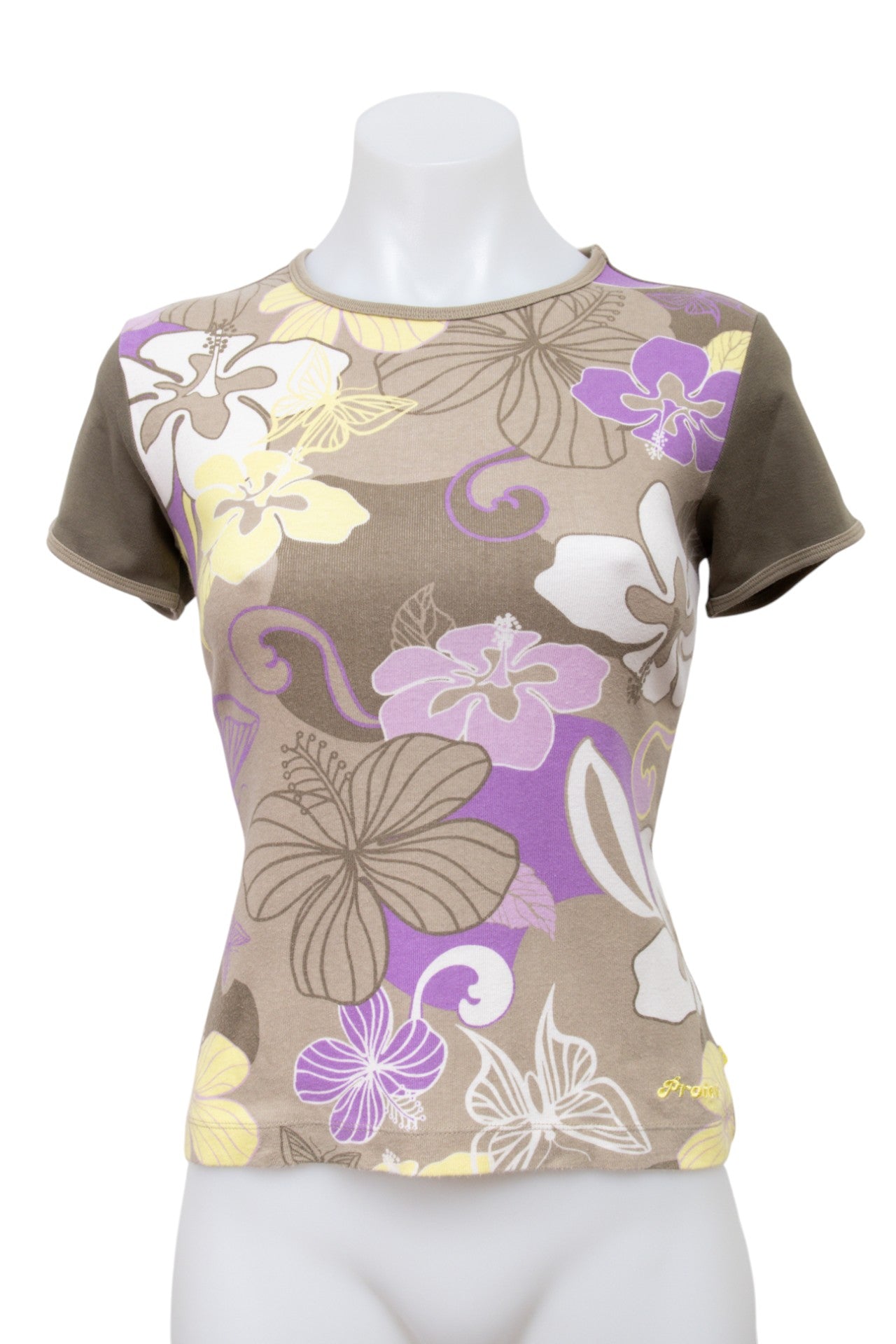 #71 Girlf By Protest T-shirt Brown | c. 198 | Size 8