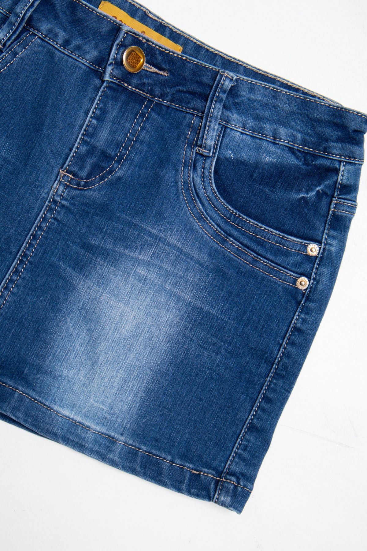 #166 Gourd Mini Skirt Blue | c. 209 | Size 8