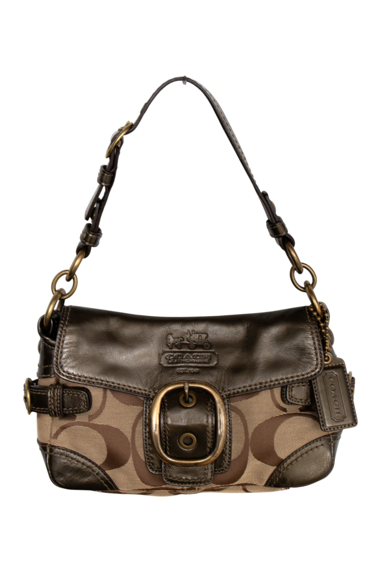 #188 Coach Shoulder Bag Brown | c. 198 | Size
