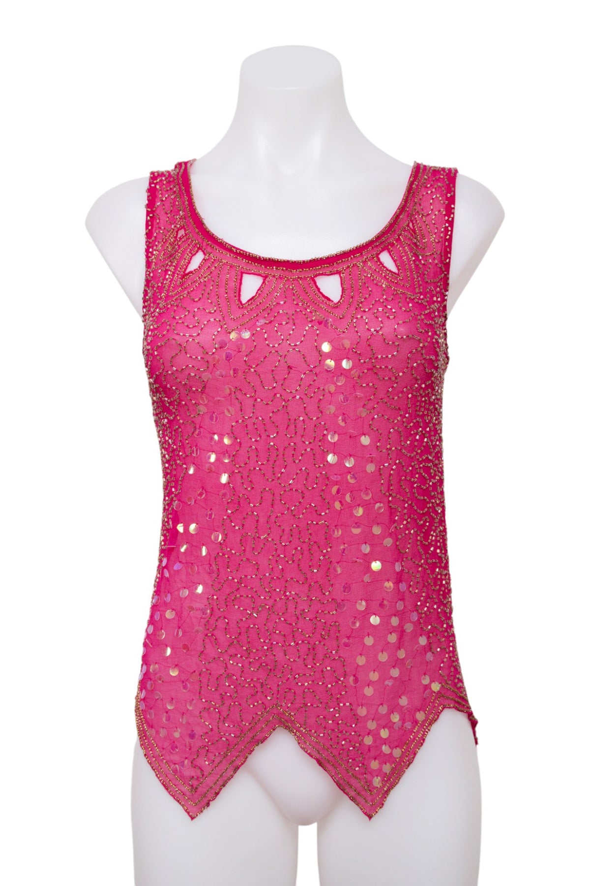 #032 Black Tank Top Pink | c. 204 | Size 10/12