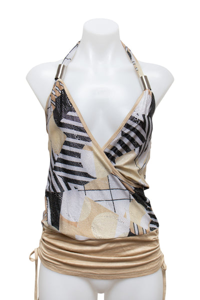 #71 Gold Mania Paris Halter Top Beige | c. 191 | Size
