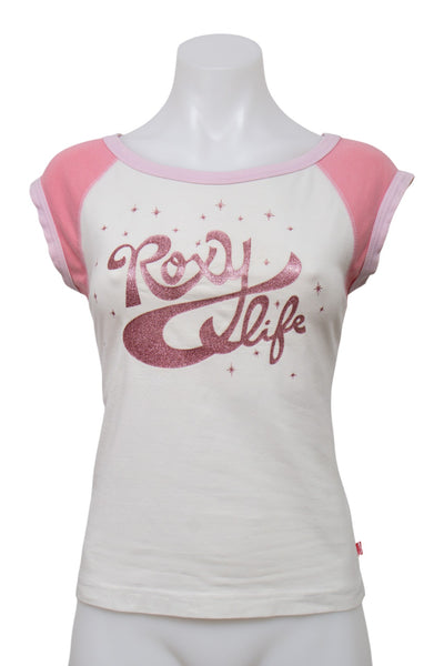 #041 Roxy T-shirt White | c. 204 | Size 8