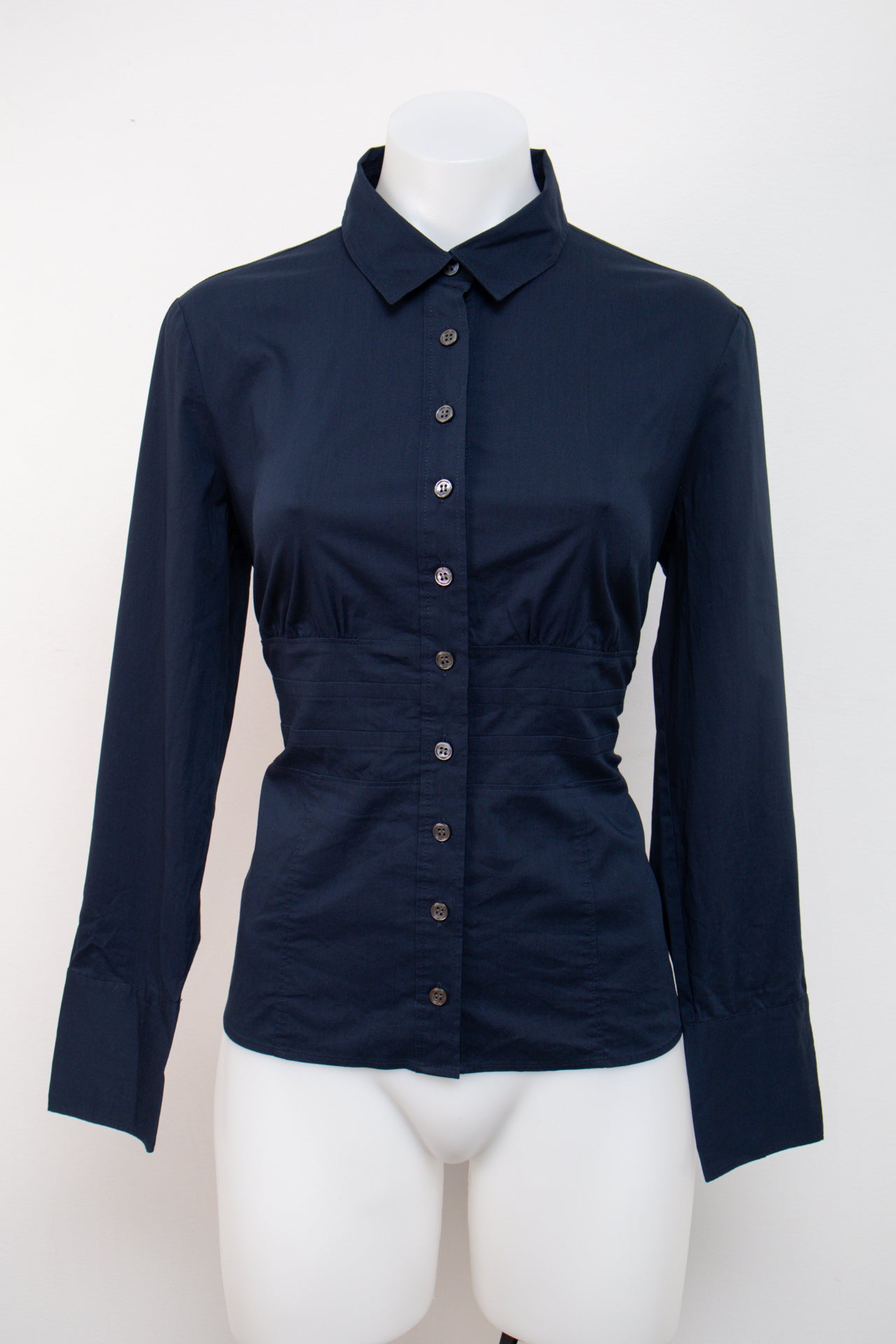 #052 Talbots Petites T-shirt Navy | c. | Size 8
