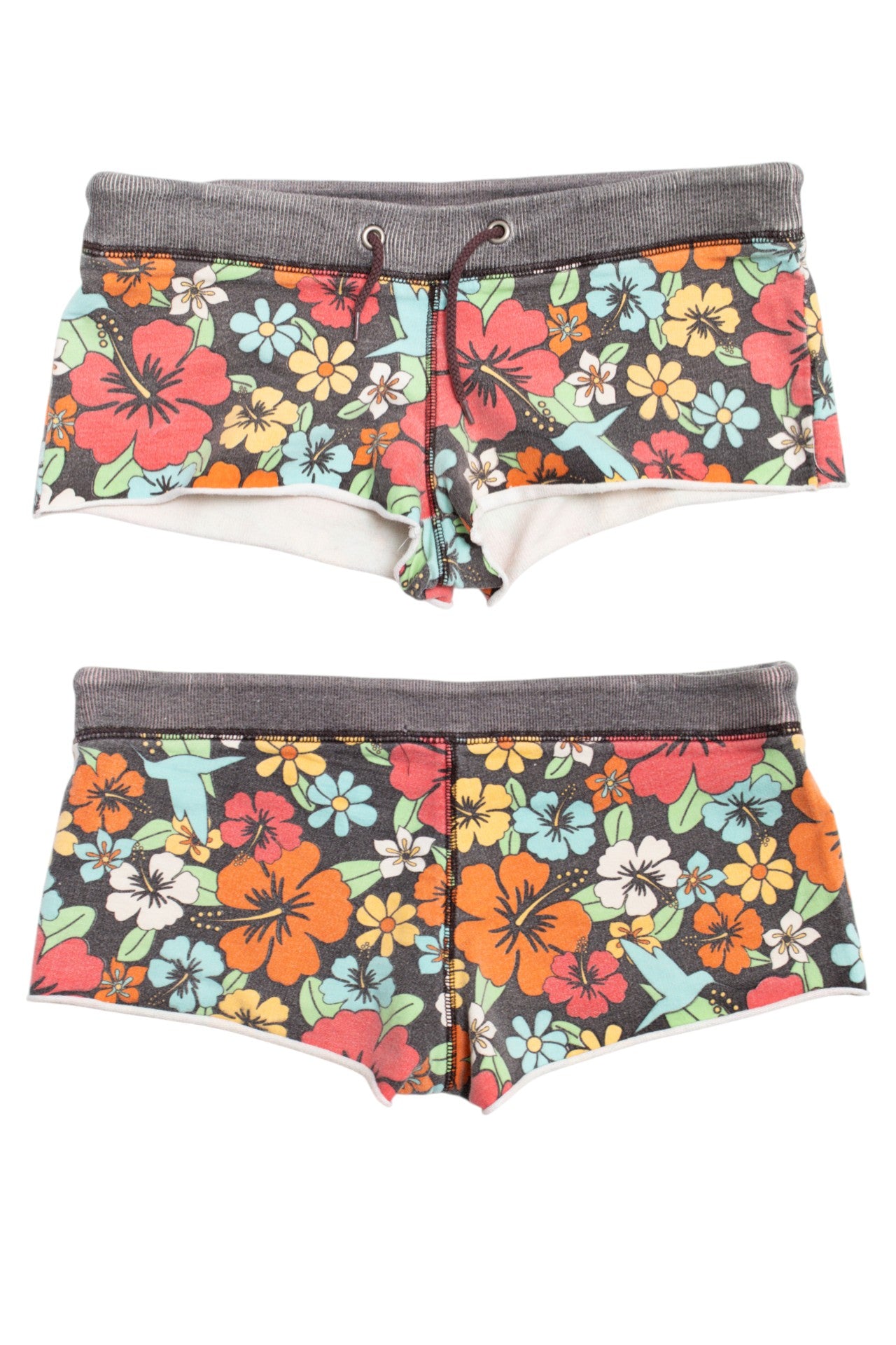 #125 Fishbone Shorts Gray | c. 183 | Size 8