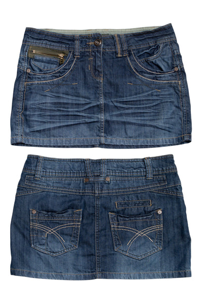 #185 House Of Deron Mini Skirt Blue | c. 188 | Size 12