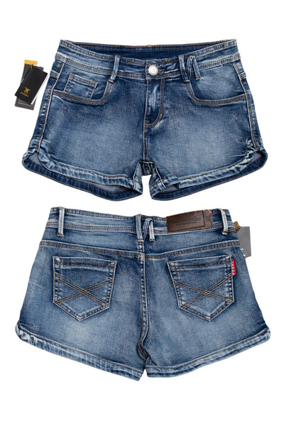 #186 Demon & Hunter Denim Shorts Blue | c. 188 | Size 8