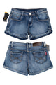 #186 Demon & Hunter Denim Shorts Blue | c. 188 | Size 8