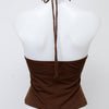 #058 Sam & Max Halter Top Brown | c. 200 | Size 8
