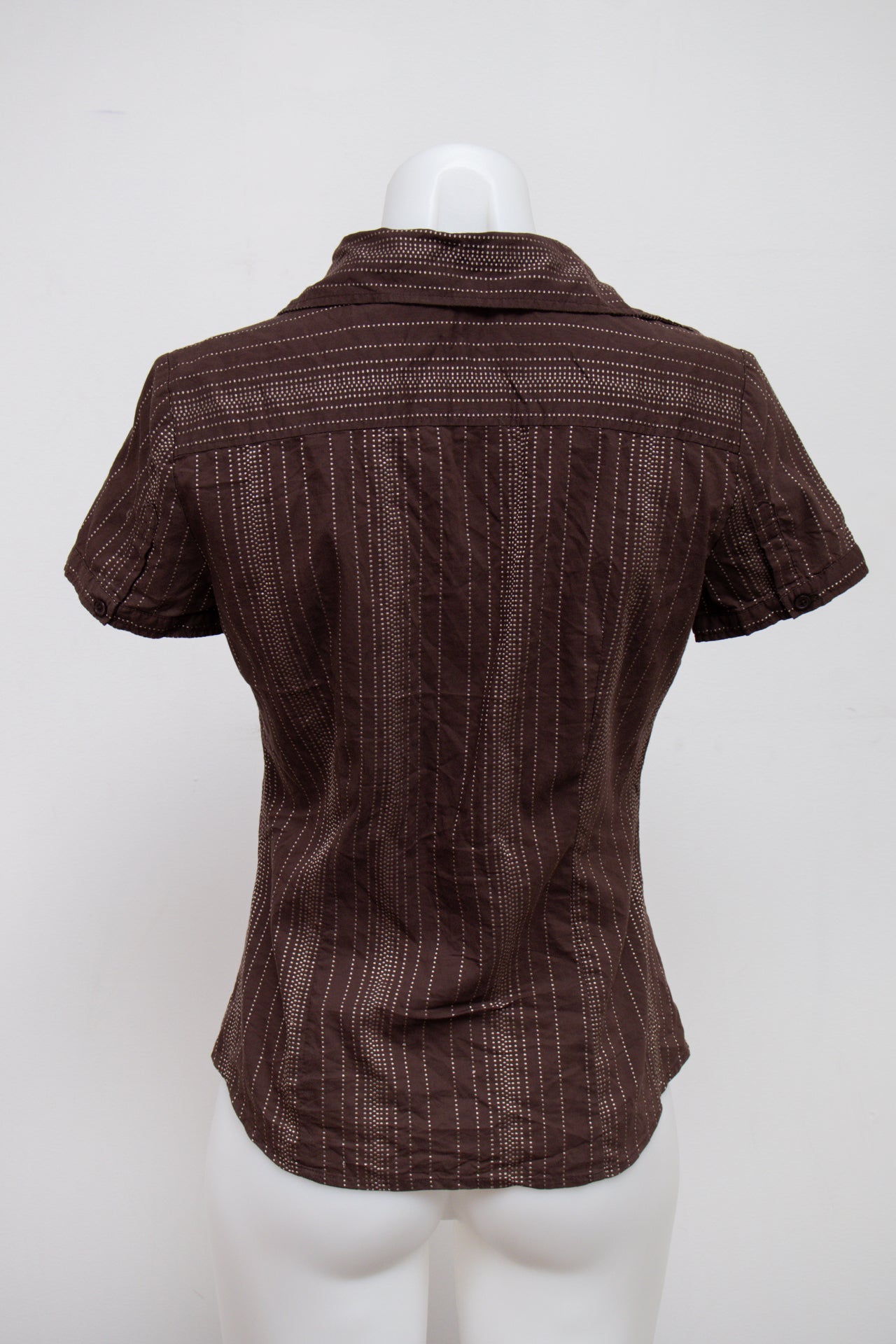 #045 New York & Company Short Sleeve Brown | c. 213 | Size 8
