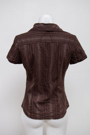 #045 New York & Company Short Sleeve Brown | c. 213 | Size 8