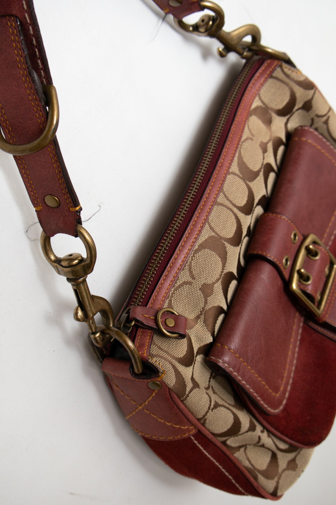 #153 Coach Shoulder Bag Brown | c. 187 | Size