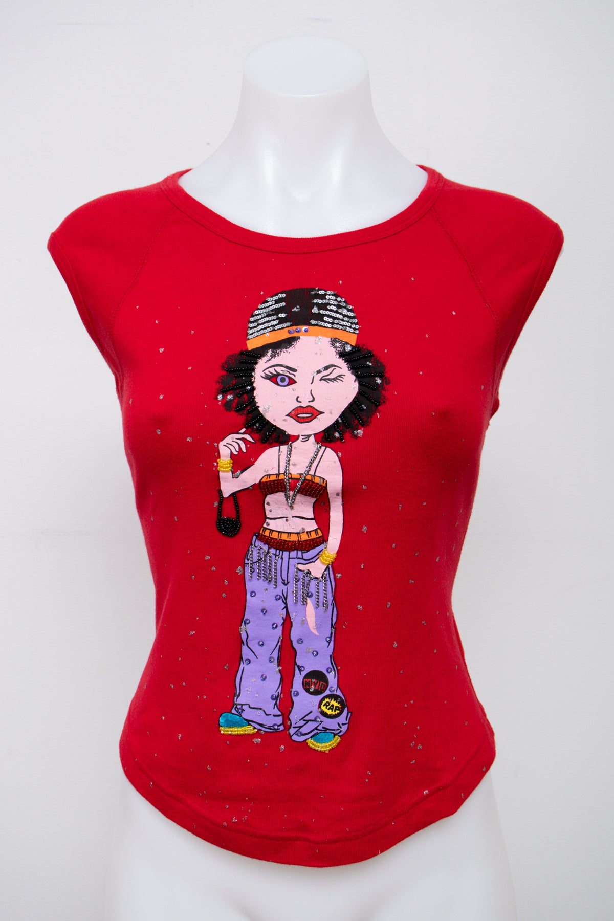 #035 Tie-dye Top Red | c. 209 | Size 8