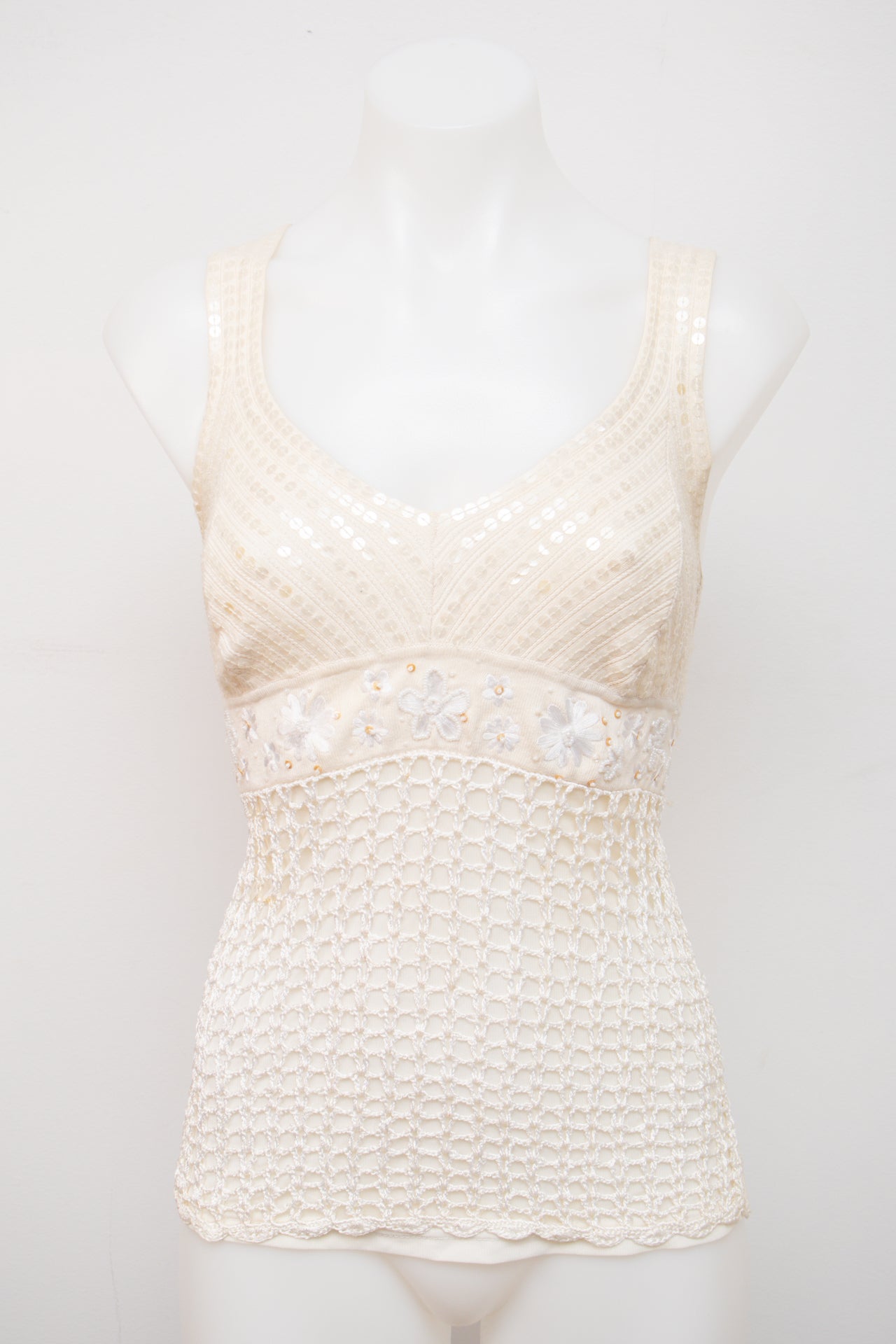 #026 Lillie Rubin Cami Top White | c. 202 | Size 10