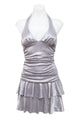 #093 Taboo Halter Top Silver | c. 202 | Size 6