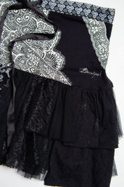 #130 Desigual Mini Skirt Black | c. 210 | Size 8