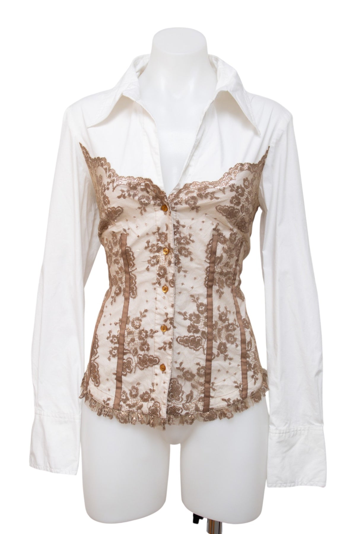 #059 Cache Long Sleeve White | c. 209 | Size 10