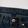 #134 Blue Asphalt Jeans Blue | c. 197 | Size 8