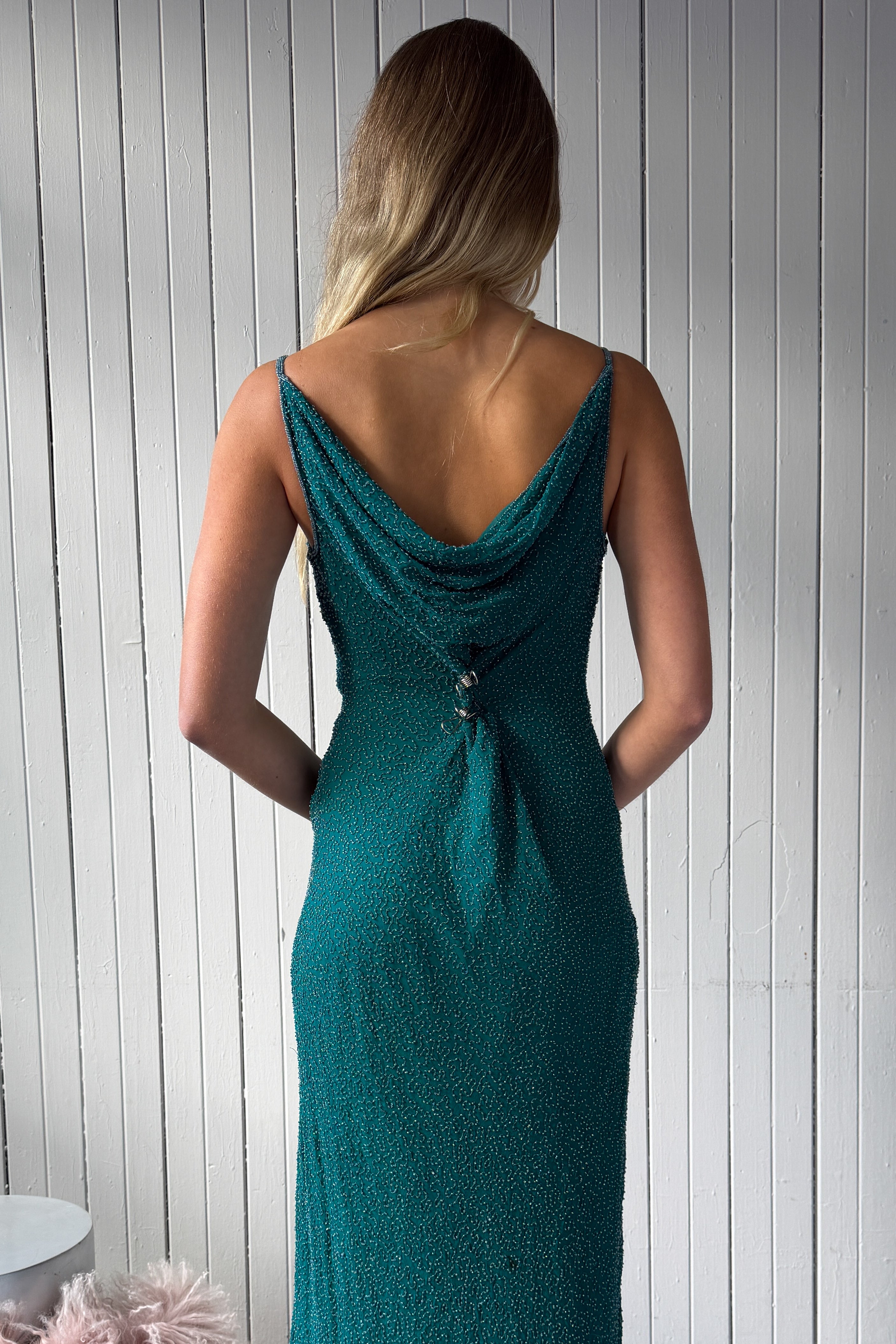 #165 Laurence Kagan Gown Green | c. 208 | Size 14