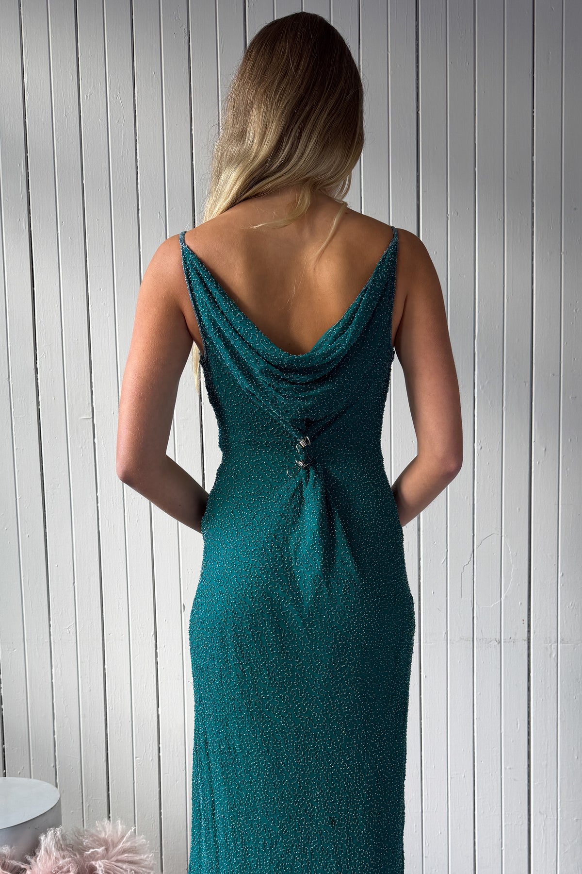 #165 Laurence Kagan Gown Green | c. 208 | Size 14