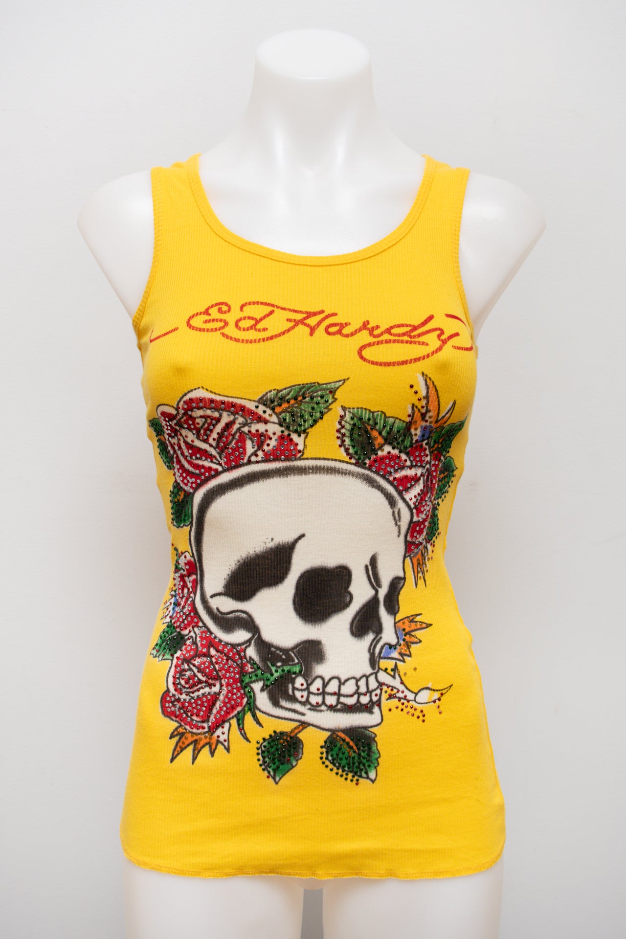 #91 Ed Hardy Tank Top Yellow | c. 191 | Size 8