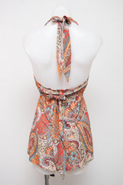 #112 6 Degrees Halter Top Orange | c. 206 | Size 8