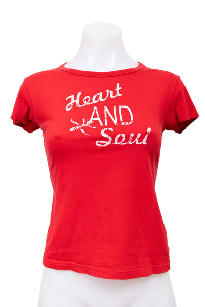 #76 Xoxo T-shirt Red | c. 198 | Size 6/8
