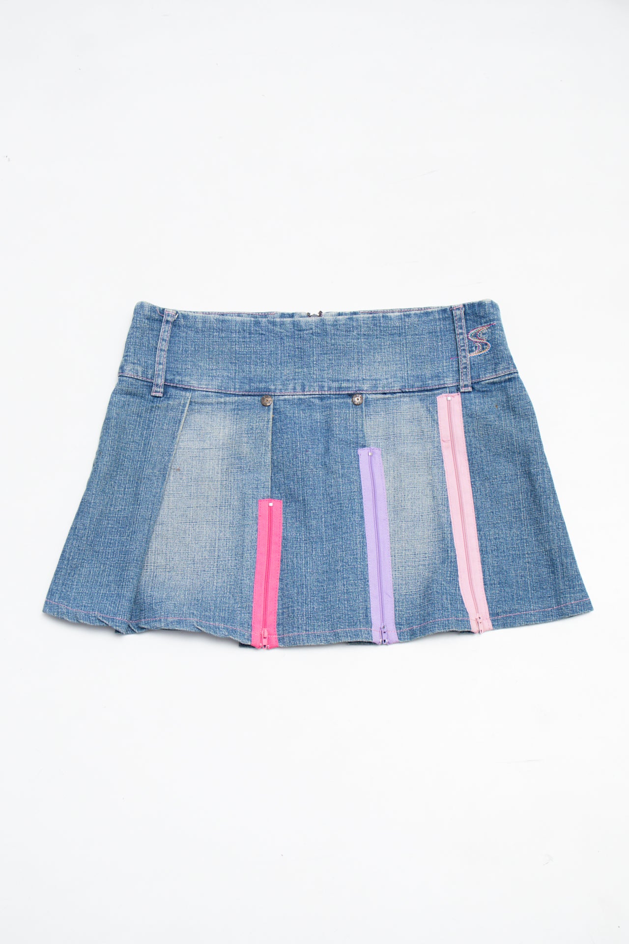#155 Stand Point Mini Skirt Blue | c. 207 | Size 10