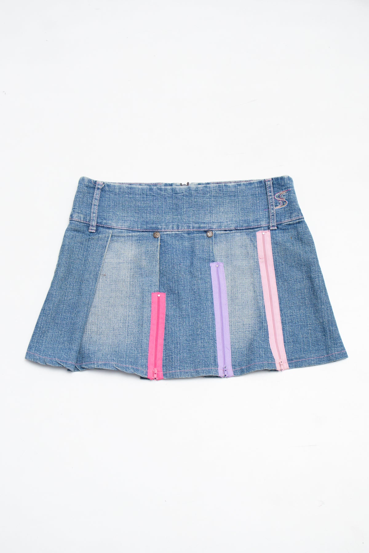 #155 Stand Point Mini Skirt Blue | c. 207 | Size 10