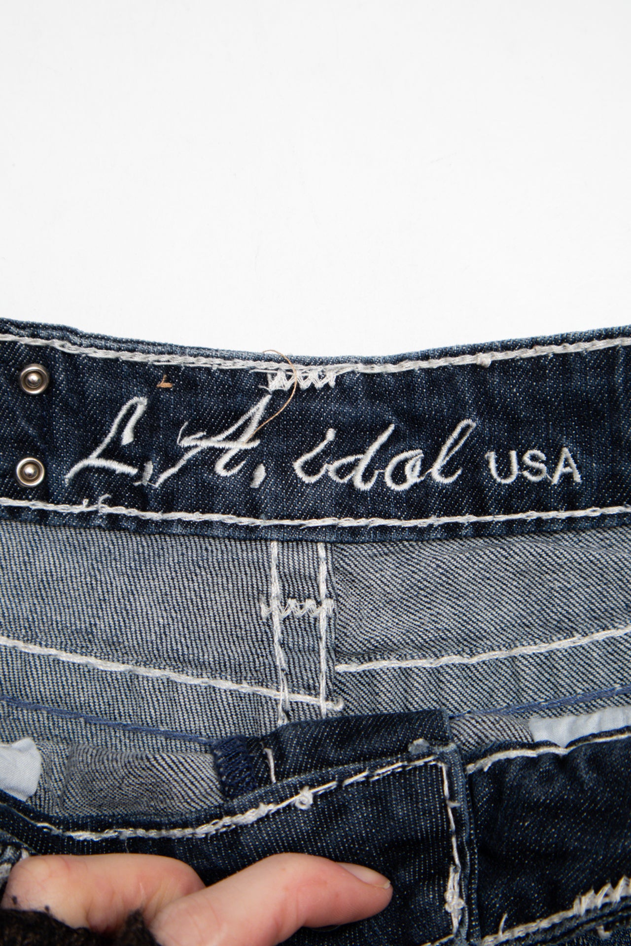 #059 La Idol Usa Denim Shorts Blue | c. 204 | Size 8