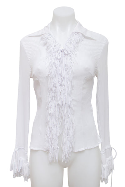 # Black Heart Cami Top White | c. 194 | Size 8