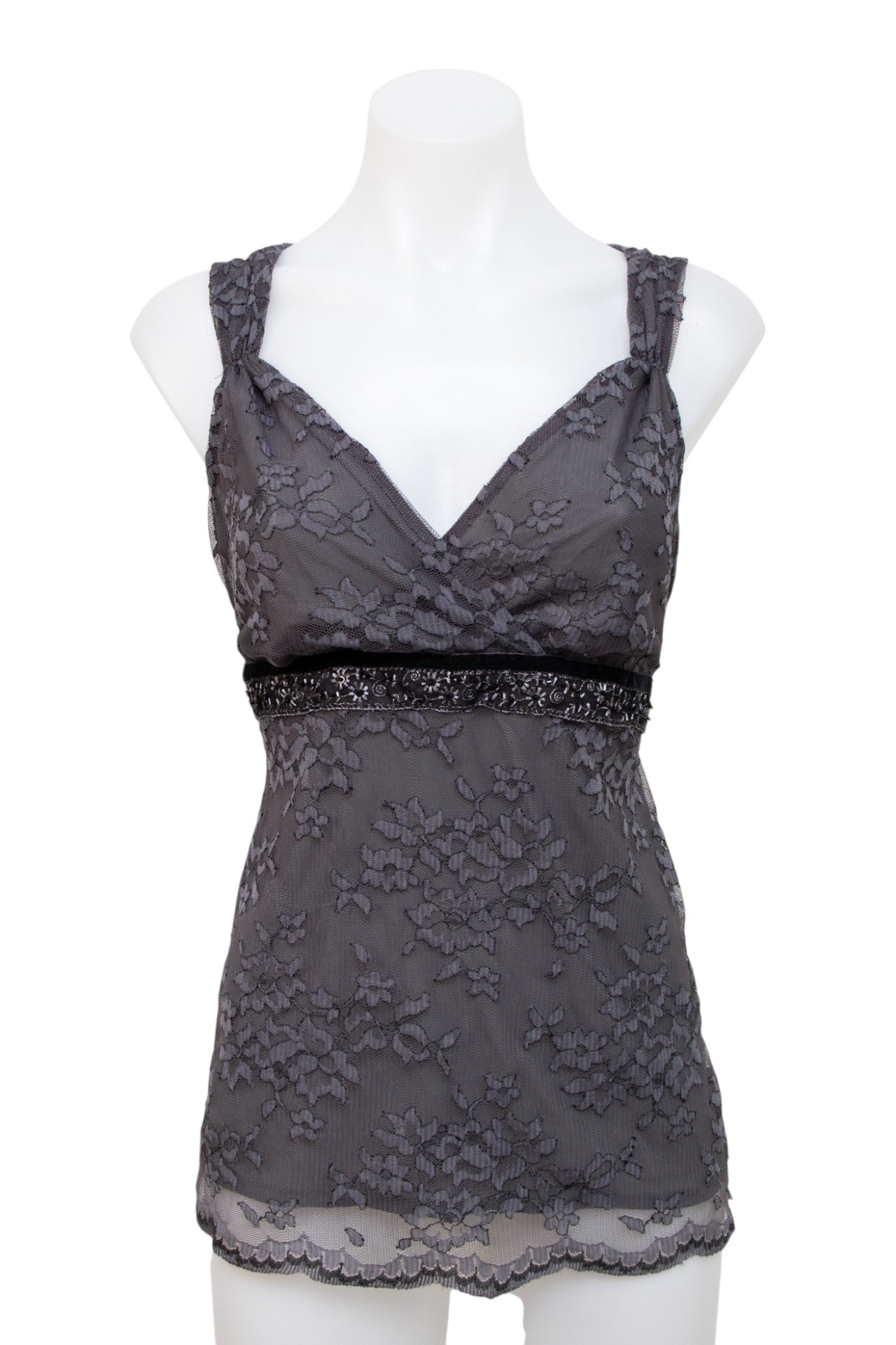 #056 New York & Company Cami Top Gray | c. 202 | Size 8