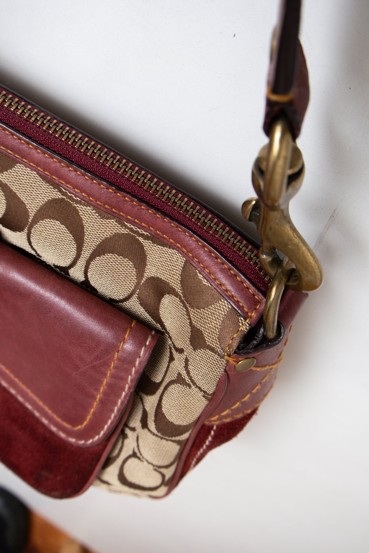 #212 Coach Shoulder Bag Brown | c. | Size