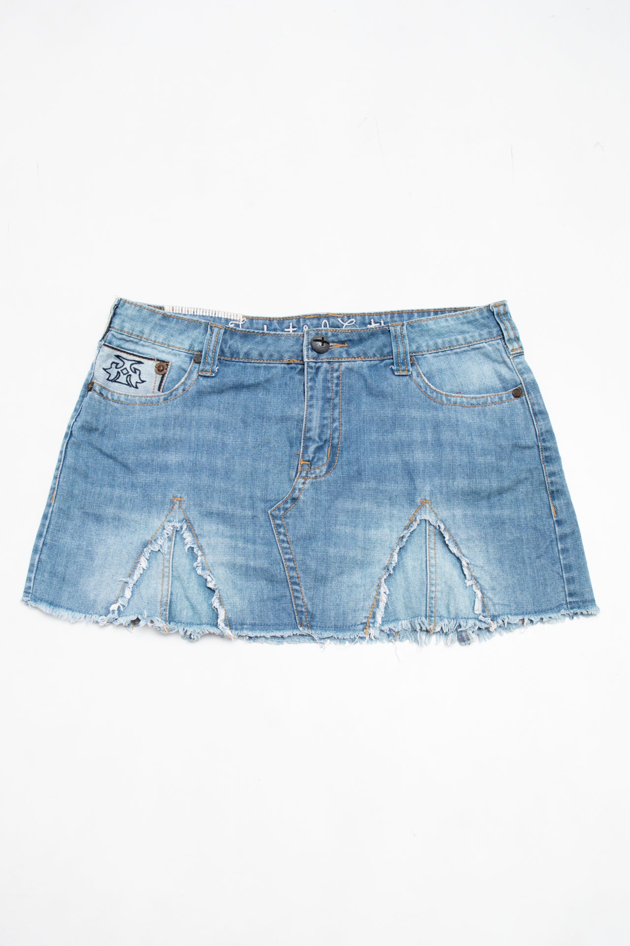 #052 Industrial Cotton Mini Skirt Blue | c. 204 | Size 10