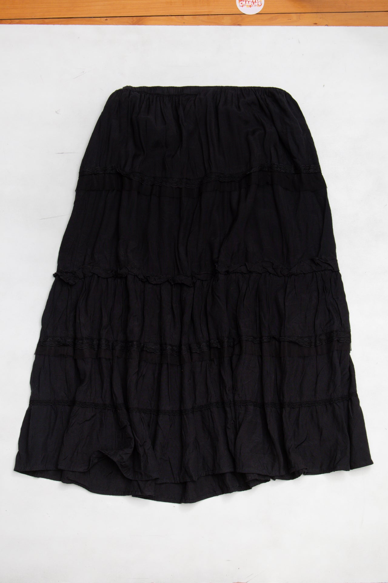 #110 White Stag Skirt Black | c. 186 | Size 14