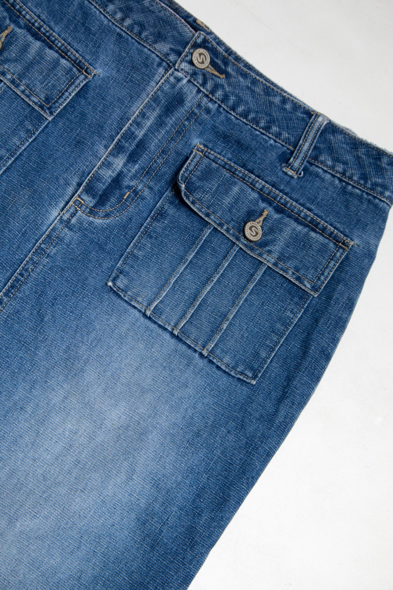 #166 Stephen Hardy Squeeze Skirt Blue | c. 189 | Size 10