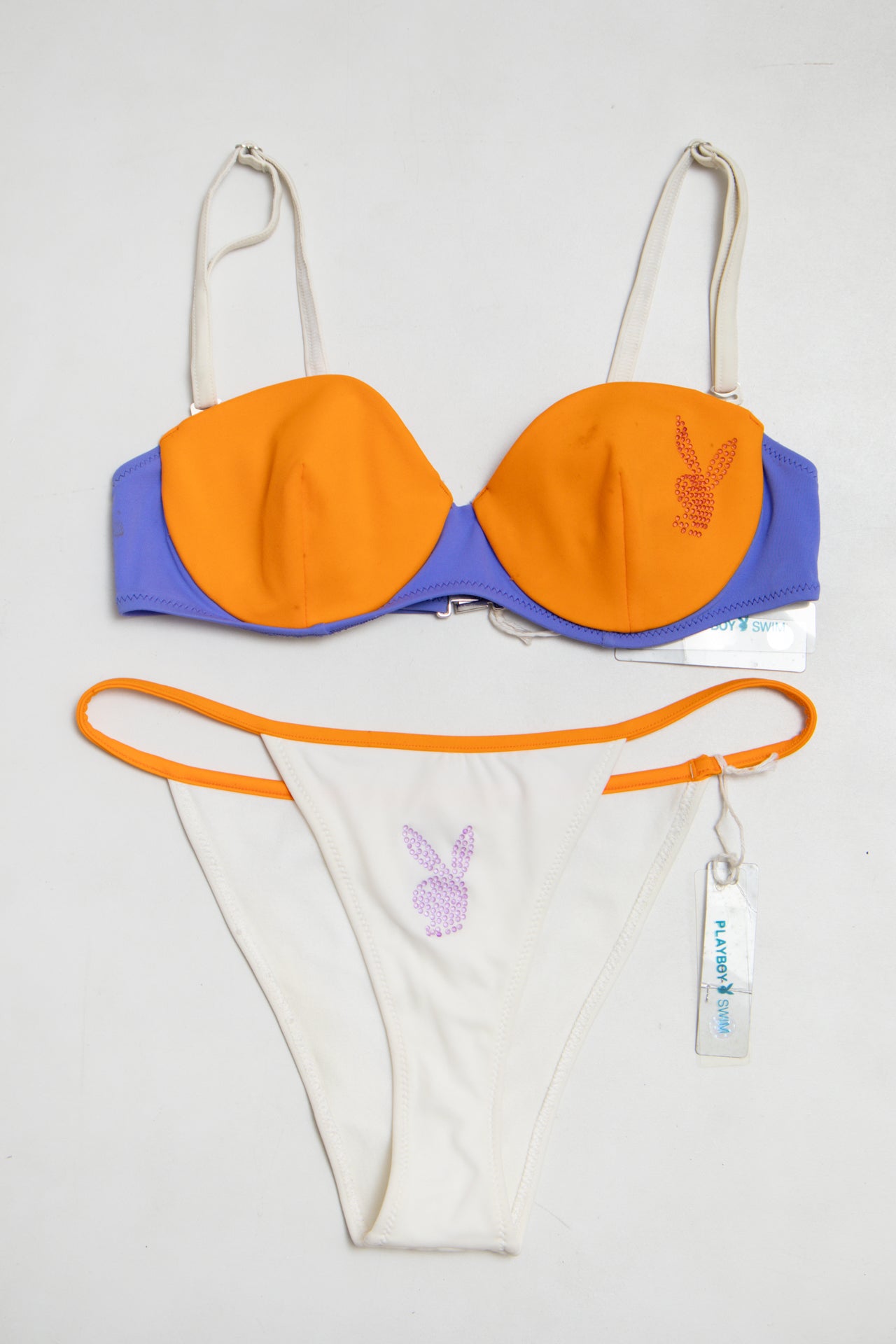 #36 Playboy Swim Bikini White | c. 185 | Size 8