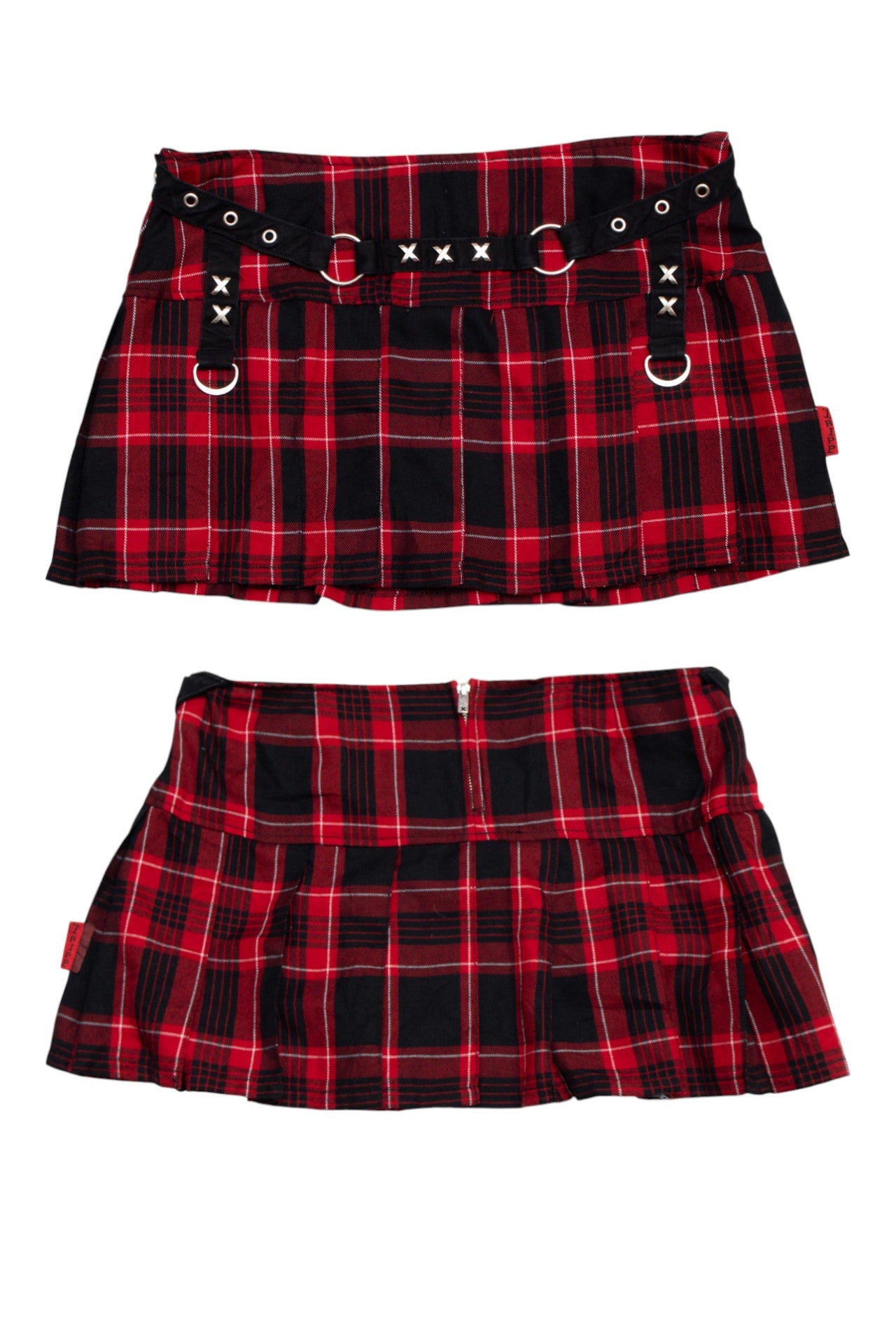 #068 Tripp Mini Skirt Red | c. 204 | Size 12/14