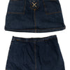 #161 Lo-rise / Jordache Mini Skirt Blue | c. 190 | Size 10