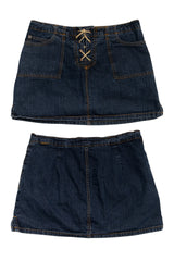 #161 Lo-rise / Jordache Mini Skirt Blue | c. 190 | Size 10