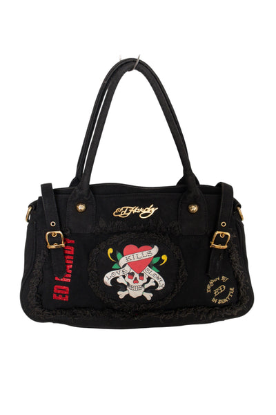 #143 Ed Hardy Shoulder Bag Black | c. 184 | Size